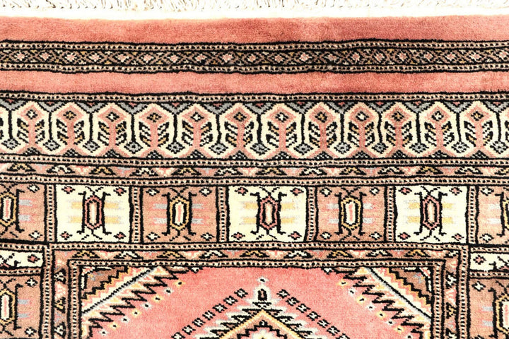 Salmon Pakistani Jaldar Runner 2' 7" x 7' 4" Hand-Knotted | No. QA75486