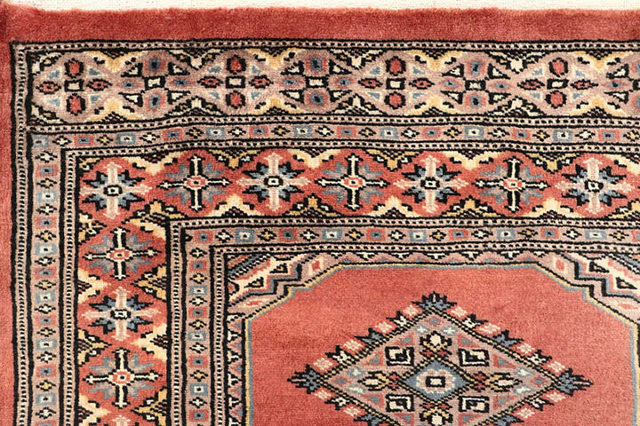 Light Salmon Pakistani Jaldar Runner 2' 6" x 10' 1" Hand-Knotted | No. QA75519