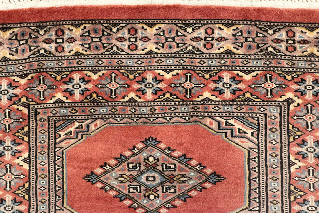 Light Salmon Pakistani Jaldar Runner 2' 6" x 10' 1" Hand-Knotted | No. QA75519