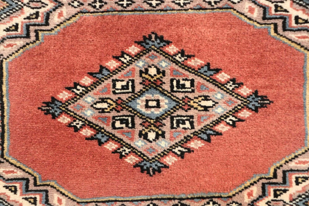 Light Salmon Pakistani Jaldar Runner 2' 6" x 10' 1" Hand-Knotted | No. QA75519