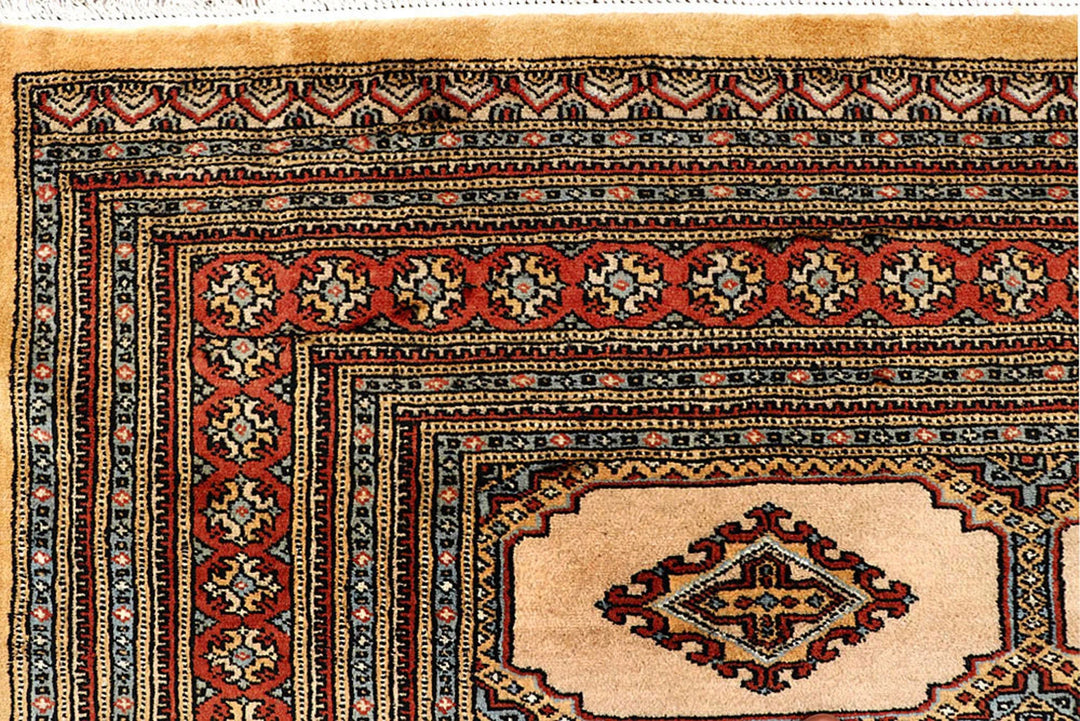 Brown Pakistani Jaldar Rug 8' 1" x 11' 1" Hand-Knotted | No. QA75539
