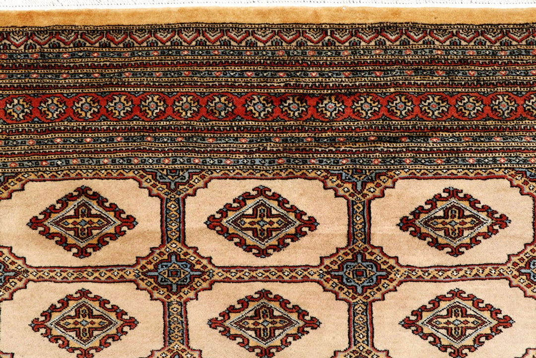 Brown Pakistani Jaldar Rug 8' 1" x 11' 1" Hand-Knotted | No. QA75539