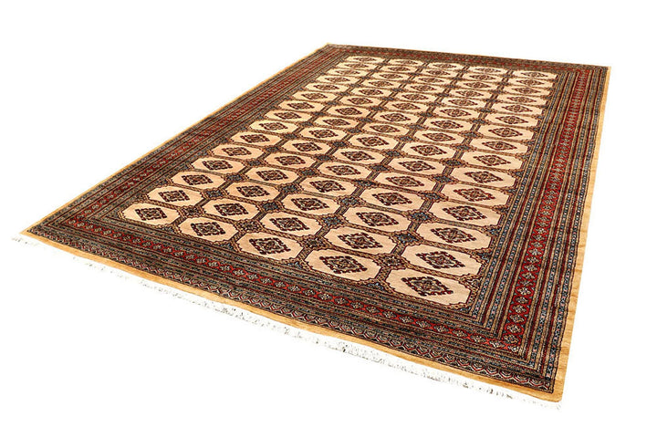 Brown Pakistani Jaldar Rug 8' 1" x 11' 1" Hand-Knotted | No. QA75539