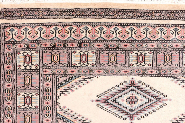 Tan Pakistani Jaldar Rug 3' x 6' Hand-Knotted | No. QA75863