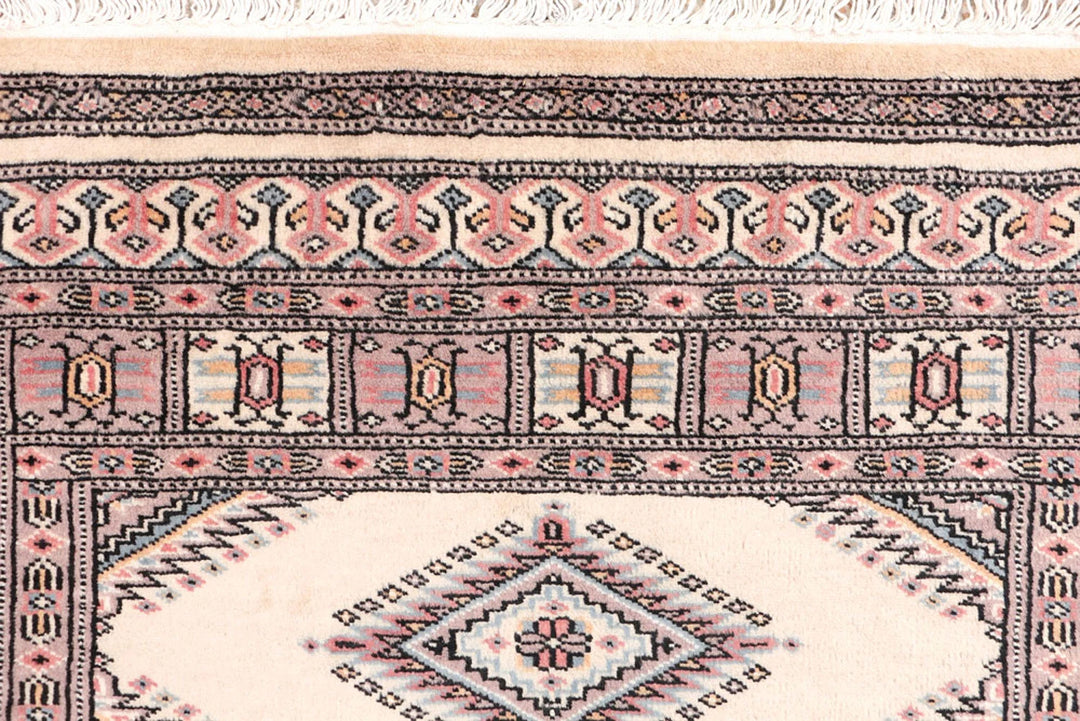 Tan Pakistani Jaldar Rug 3' x 6' Hand-Knotted | No. QA75863