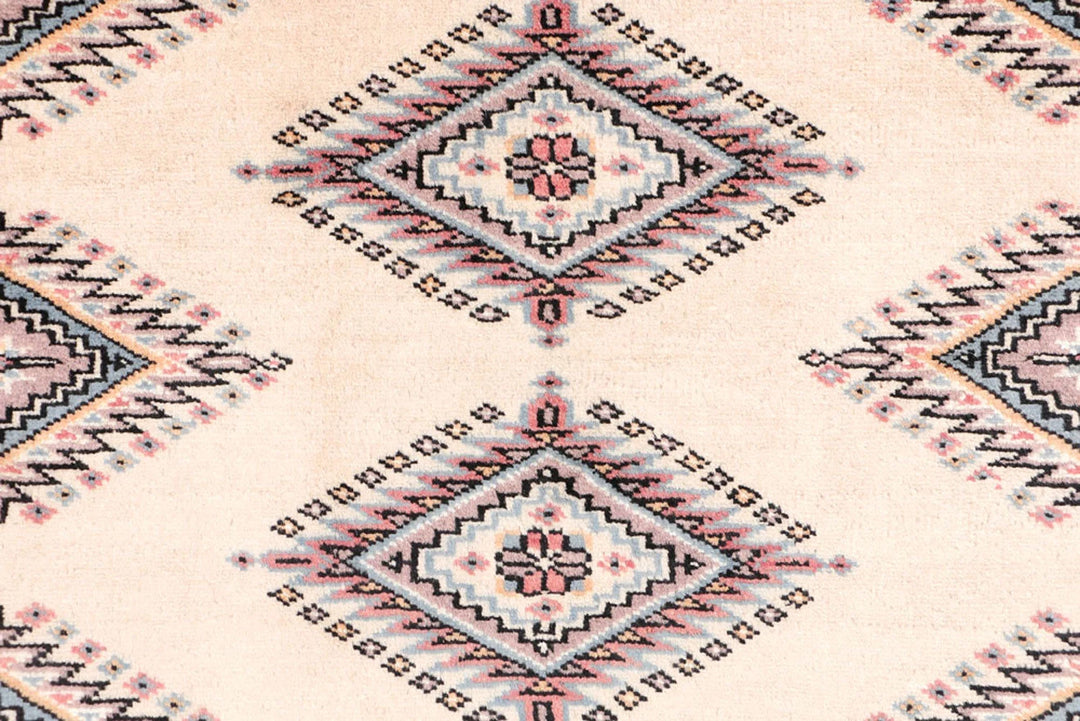 Tan Pakistani Jaldar Rug 3' x 6' Hand-Knotted | No. QA75863