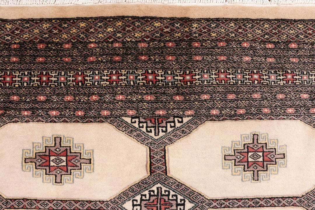 Wheat Pakistani Jaldar Rug 5' 7" x 8' 6" Hand-Knotted | No. QA75878