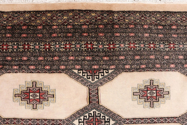 Wheat Pakistani Jaldar Rug 5' 7" x 8' 6" Hand-Knotted | No. QA75878