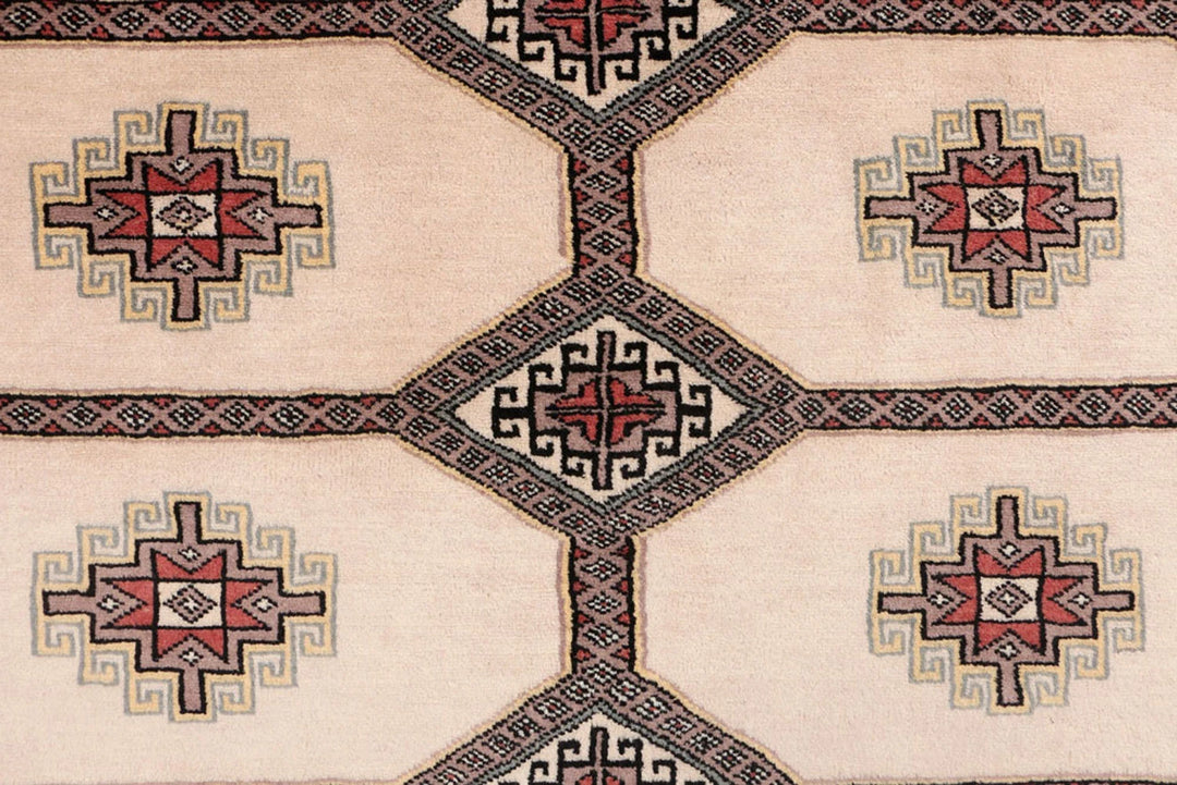 Wheat Pakistani Jaldar Rug 5' 7" x 8' 6" Hand-Knotted | No. QA75878
