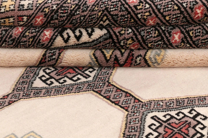 Wheat Pakistani Jaldar Rug 5' 7" x 8' 6" Hand-Knotted | No. QA75878