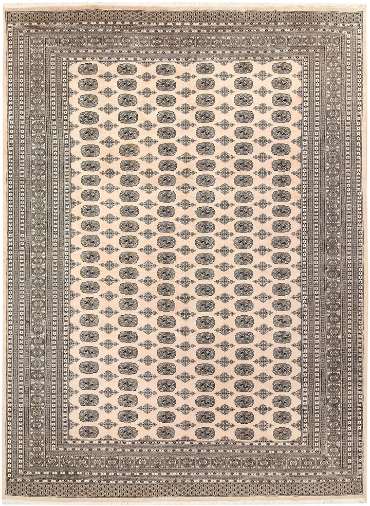 Brown Pakistani Bokhara Rug 8' 10" x 12' 1" Hand-Knotted | No. QA76121