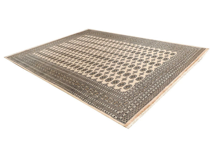 Brown Pakistani Bokhara Rug 8' 10" x 12' 1" Hand-Knotted | No. QA76121