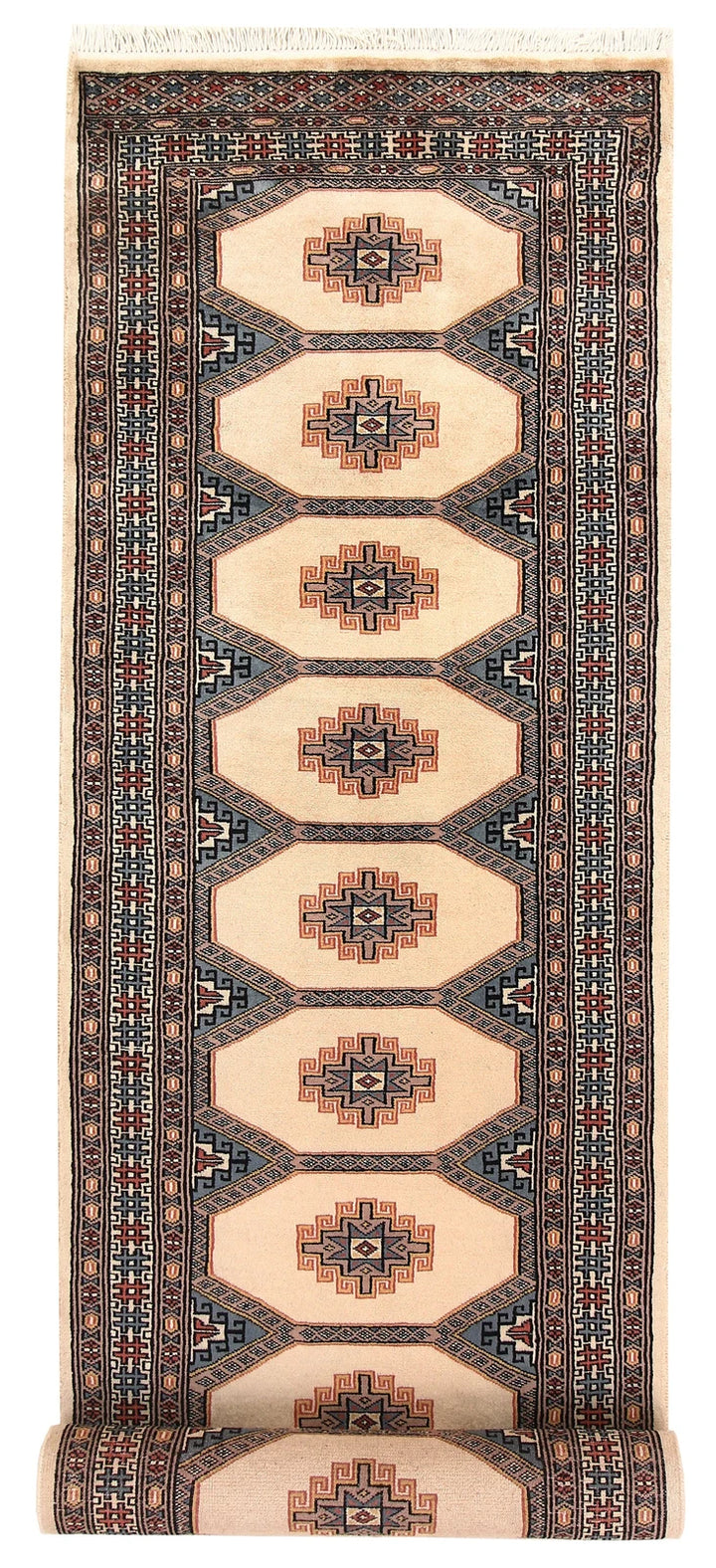 Wheat Pakistani Jaldar Runner 2' 6" x 10' 6" Hand-Knotted | No. QA76423