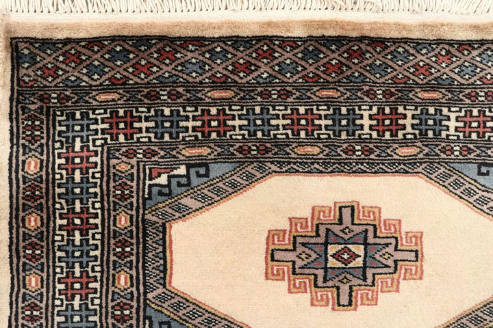 Wheat Pakistani Jaldar Runner 2' 6" x 10' 6" Hand-Knotted | No. QA76423