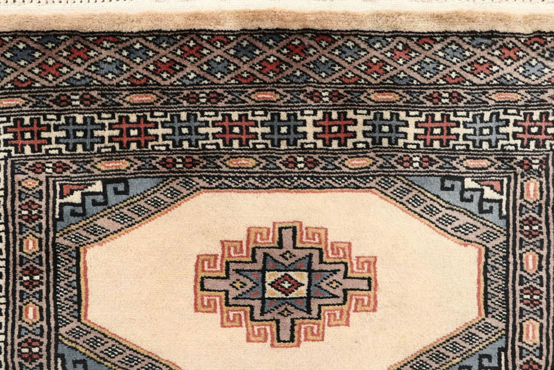 Wheat Pakistani Jaldar Runner 2' 6" x 10' 6" Hand-Knotted | No. QA76423