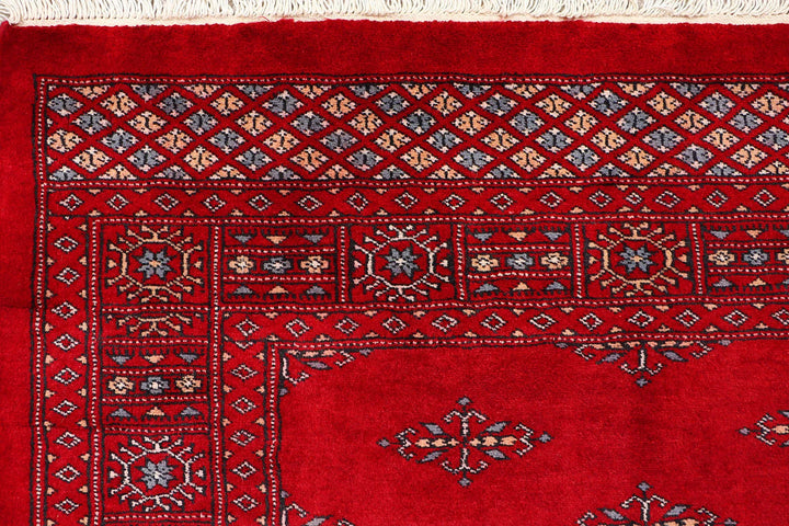 Red Butterfly Rug 4' x 5' 10" Hand-Knotted | No. QA76507