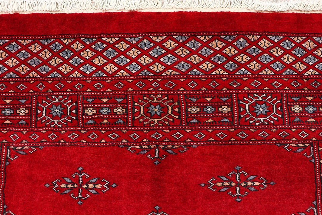 Red Butterfly Rug 4' x 5' 10" Hand-Knotted | No. QA76507