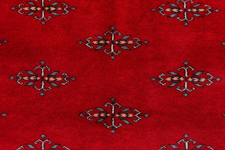 Red Butterfly Rug 4' x 5' 10" Hand-Knotted | No. QA76507