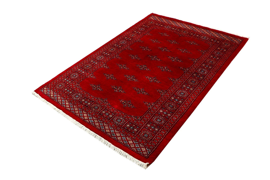 Red Butterfly Rug 4' x 5' 10" Hand-Knotted | No. QA76507