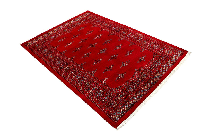 Red Butterfly Rug 4' x 5' 10" Hand-Knotted | No. QA76507