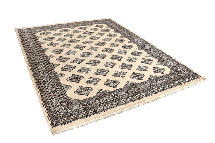 Brown Pakistani Jaldar Rug 6' 9" x 8' 5" Hand-Knotted | No. QA76724