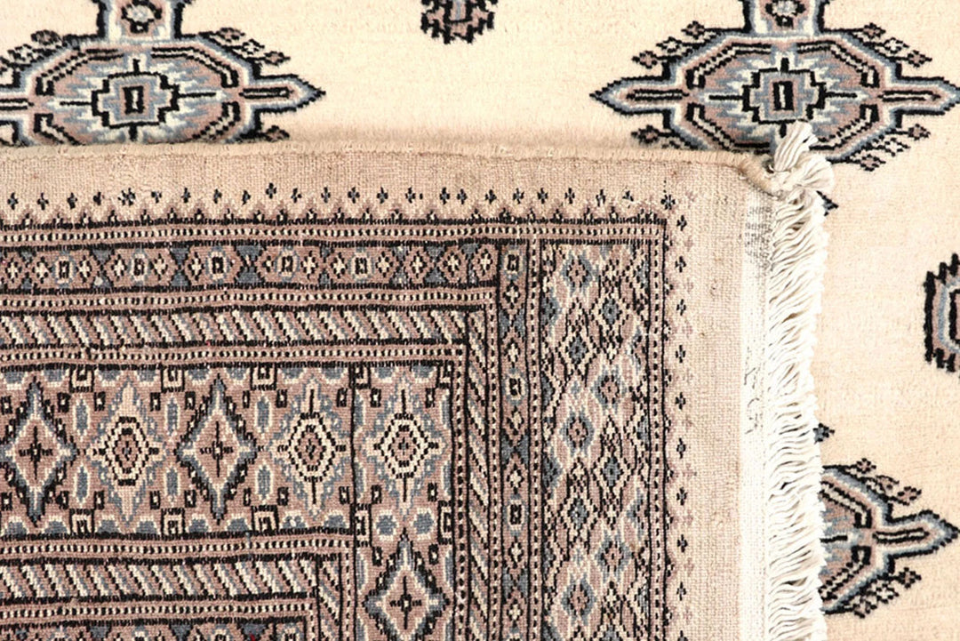 Brown Pakistani Jaldar Rug 6' 9" x 8' 5" Hand-Knotted | No. QA76724