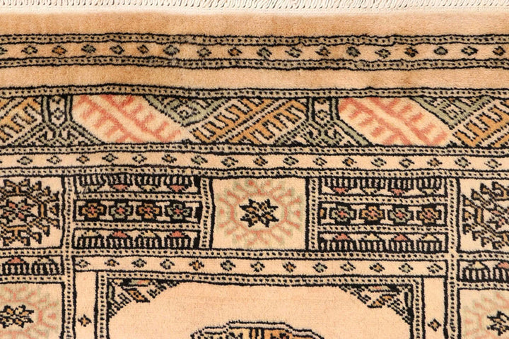 Navajo White Pakistani Bokhara Runner 2' 7" x 10' 4" Hand-Knotted | No. QA76817