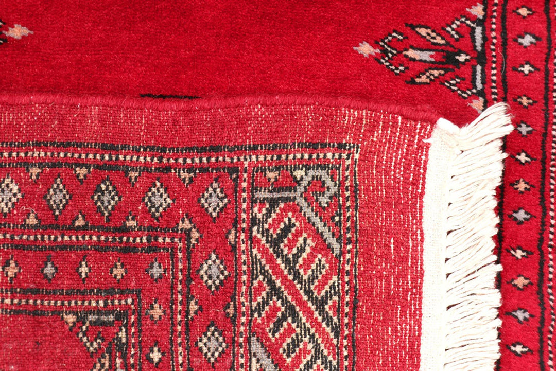 Red Bokhara Rug 2' x 5' 8" Hand-Knotted | No. QA76842