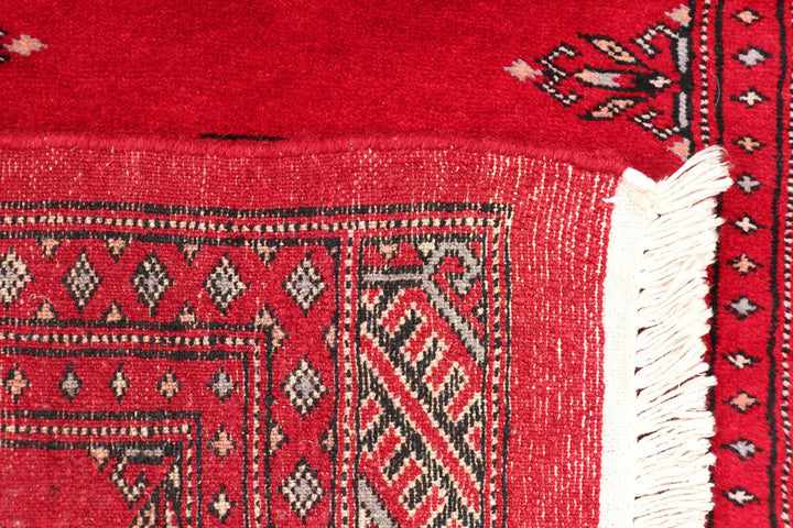 Red Bokhara Rug 2' x 5' 8" Hand-Knotted | No. QA76842