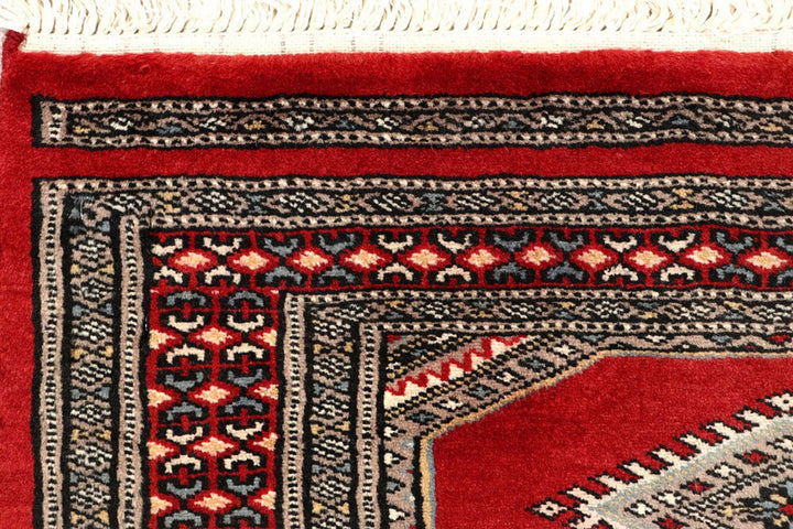 Firebrick Pakistani Jaldar Runner 2' 4" x 9' 1" Hand-Knotted | No. QA77290