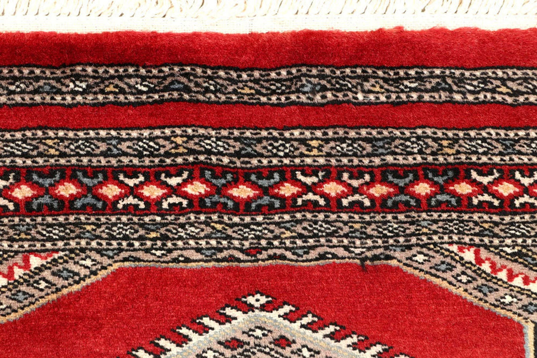 Firebrick Pakistani Jaldar Runner 2' 4" x 9' 1" Hand-Knotted | No. QA77290