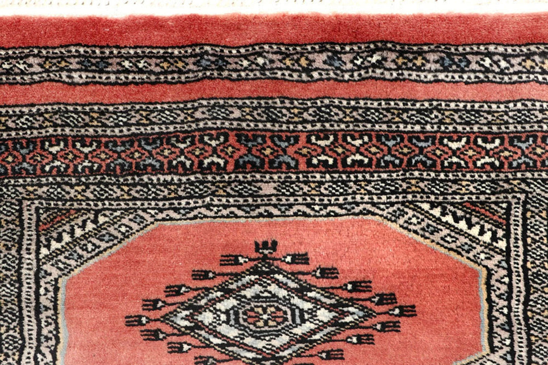 Light Salmon Pakistani Jaldar Runner 2' 4" x 9' 1" Hand-Knotted | No. QA77373
