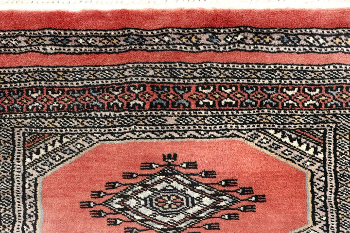 Light Salmon Pakistani Jaldar Runner 2' 4" x 9' 1" Hand-Knotted | No. QA77373