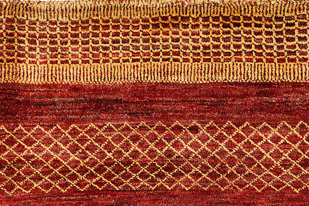 Pakistani Gabbeh Rug 8' x 9'9" Hand-Knotted | No. QA78124