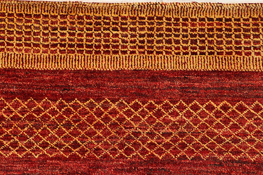 Pakistani Gabbeh Rug 8' x 9'9" Hand-Knotted | No. QA78124