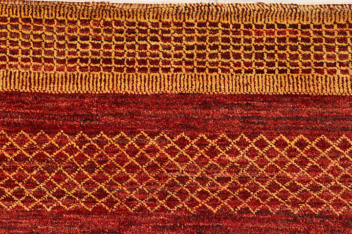 Pakistani Gabbeh Rug 8' x 9'9" Hand-Knotted | No. QA78124