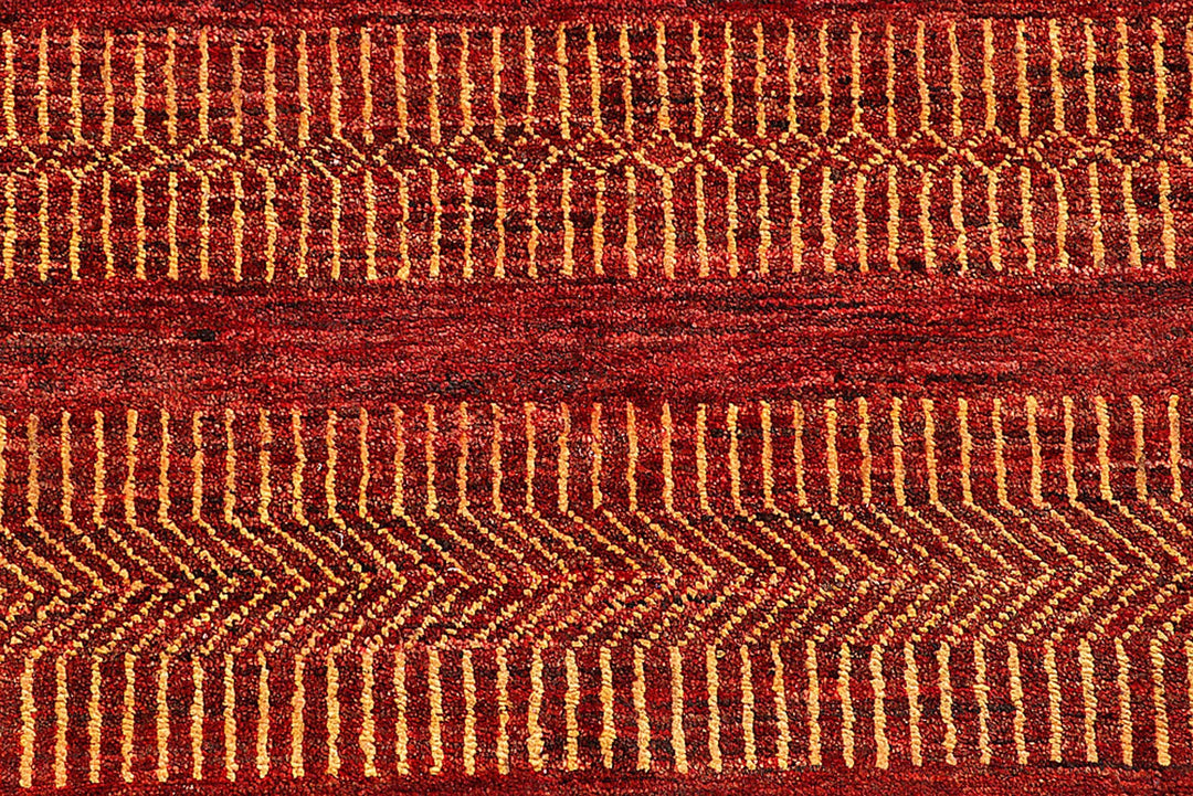 Pakistani Gabbeh Rug 8' x 9'9" Hand-Knotted | No. QA78124