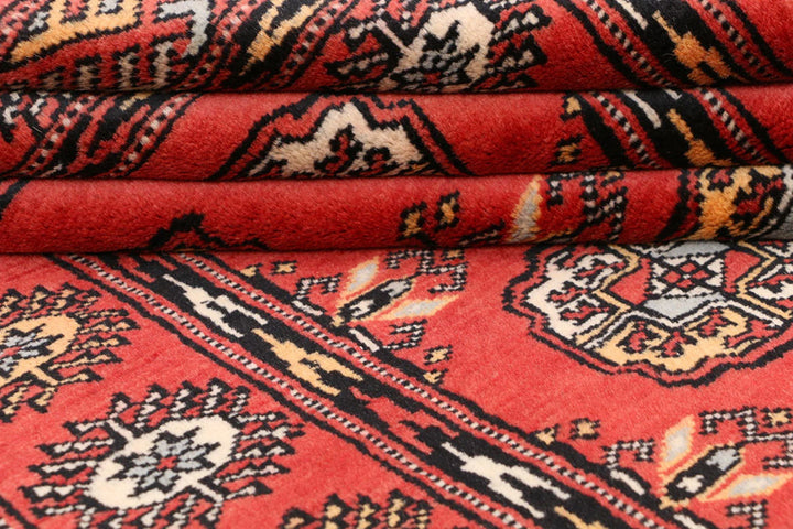 Orange Bokhara Rug 3' 3" x 5' 11" Hand-Knotted | No. QA78251