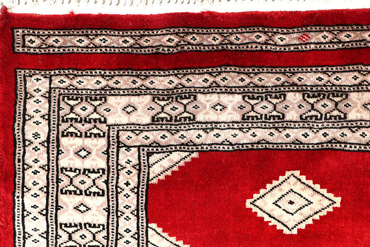 Crimson Pakistani Jaldar Runner 2' 7" x 7' 2" Hand-Knotted | No. QA78263