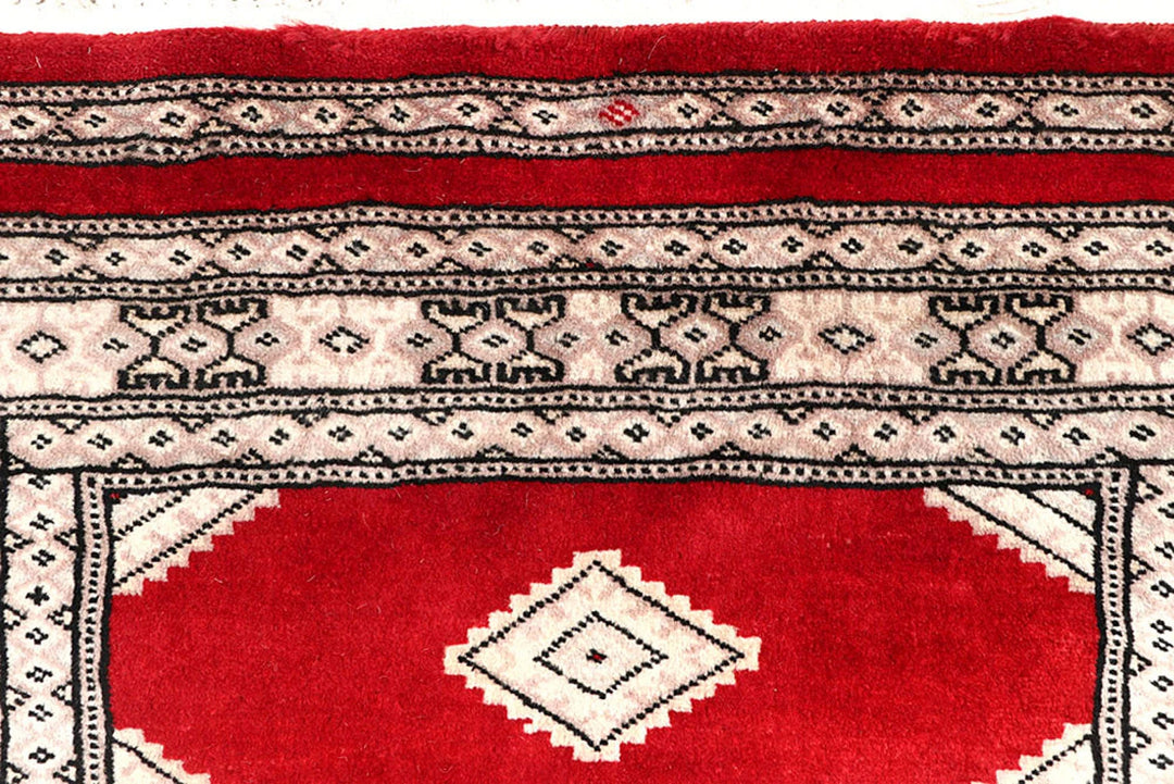 Crimson Pakistani Jaldar Runner 2' 7" x 7' 2" Hand-Knotted | No. QA78263