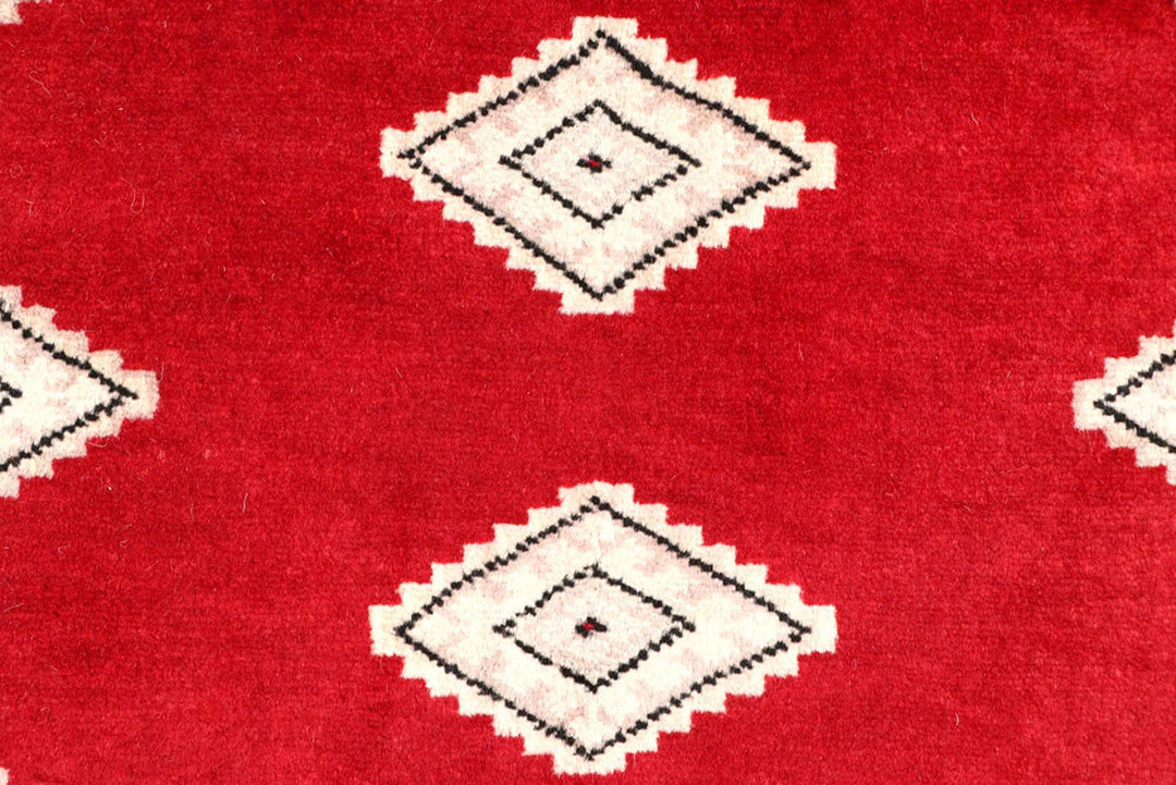 Crimson Pakistani Jaldar Runner 2' 7" x 7' 2" Hand-Knotted | No. QA78263