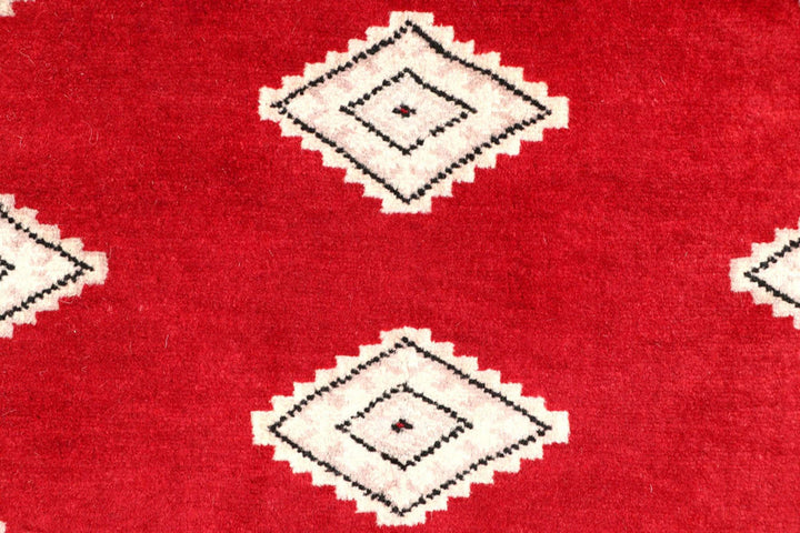 Crimson Pakistani Jaldar Runner 2' 7" x 7' 2" Hand-Knotted | No. QA78263