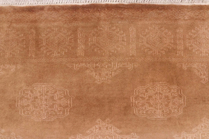 Brown Pakistani Bokhara Rug 4' 1" x 6' 4" Hand-Knotted | No. QA78317