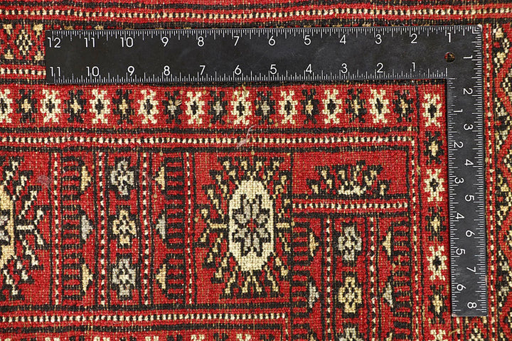 Firebrick Red Pakistani Bokhara Rug 5' 1" x 7' 10" Hand-Knotted | No. QA78385