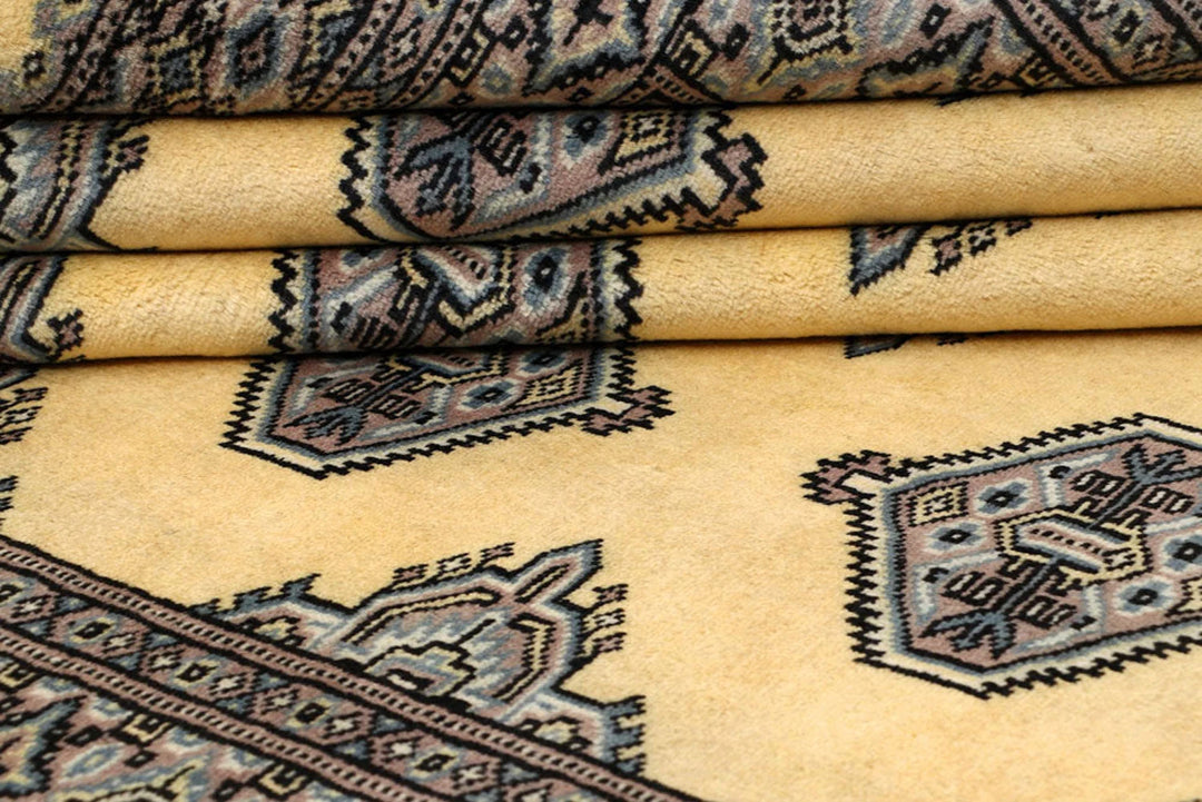 Brown Pakistani Jaldar Rug 5' 1" x 8' 6" Hand-Knotted | No. QA78490