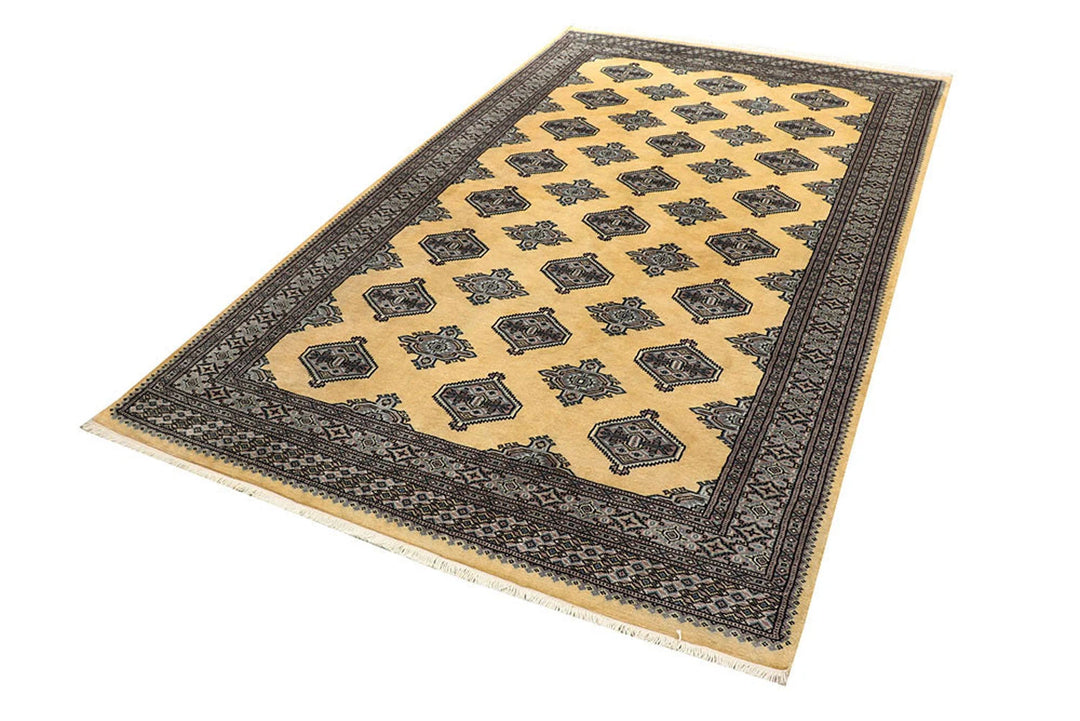 Brown Pakistani Jaldar Rug 5' 1" x 8' 6" Hand-Knotted | No. QA78490