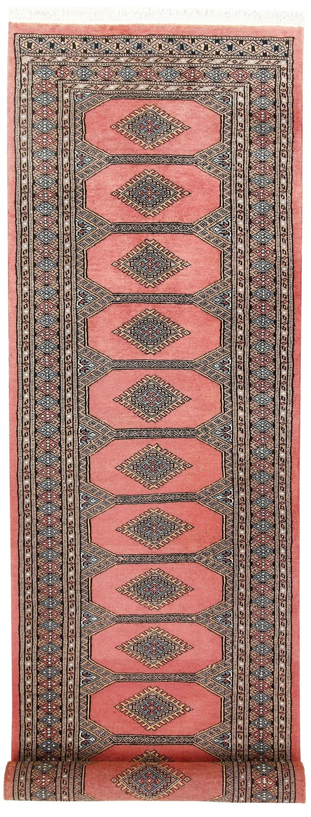 Light Coral Pakistani Jaldar Rug 2' 5" x 8' 8" Hand-Knotted | No. QA78812