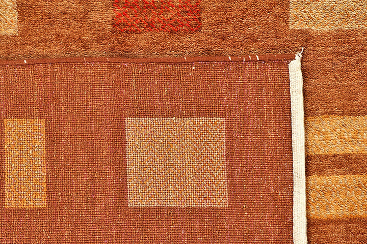 Brown Pakistani Gabbeh Rug 8' 2" x 11' 10" Hand-Knotted | No. QA78879