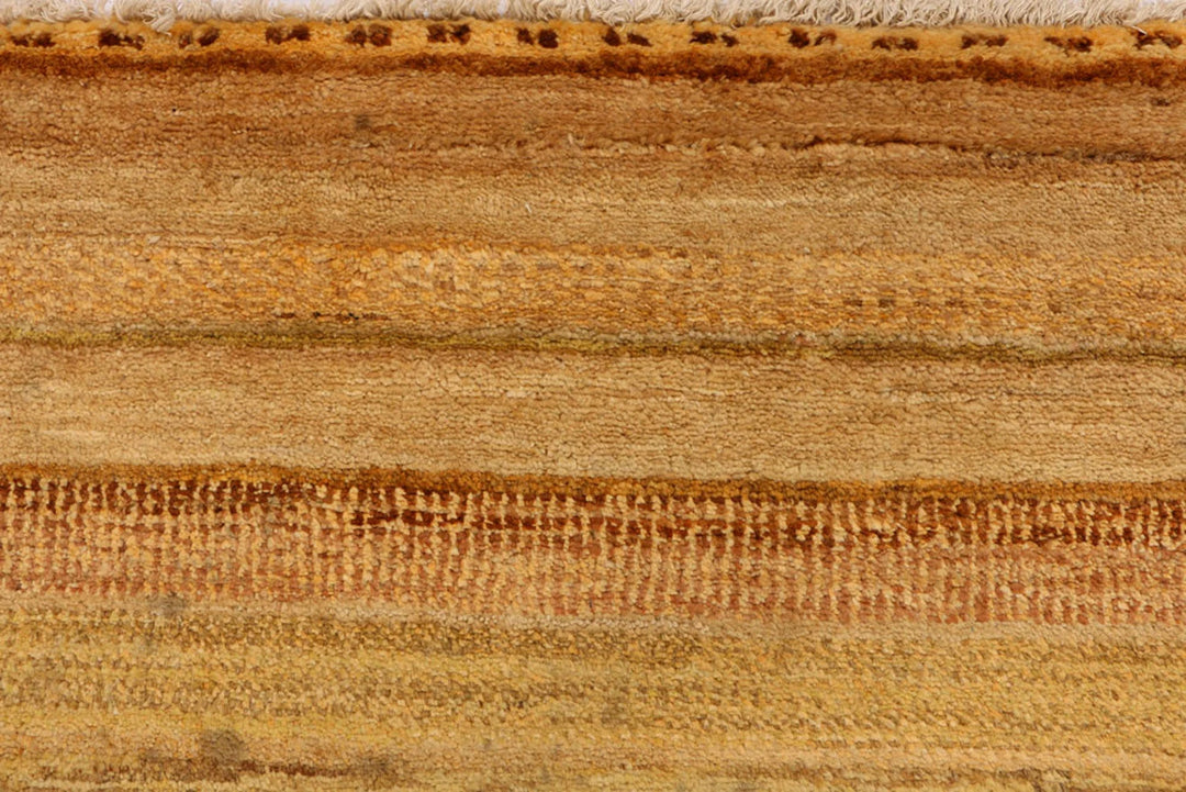Brown Pakistani Gabbeh Rug 4' 2" x 6' Hand-Knotted | No. QA78927
