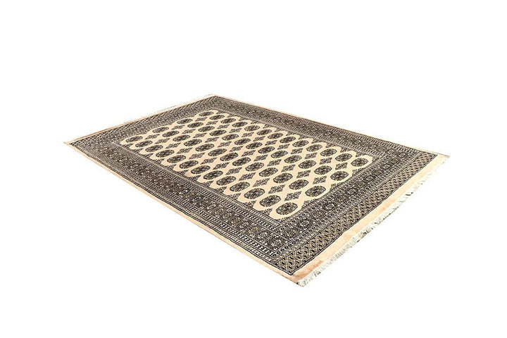 Brown Pakistani Bokhara Rug 5' 11" x 8' 10" Hand-Knotted | No. QA79328